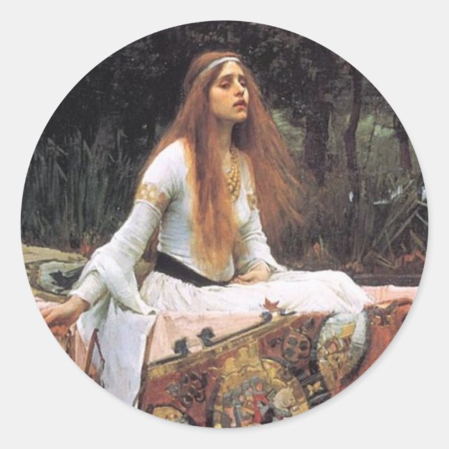 Die Lady der Shallot-Aufkleber Runder Aufkleber (Vorderseite)