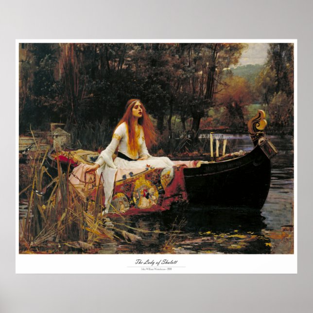 DIE LADY SHALOTT - JOHN WILLIAM WATERHOUSE POSTER (Vorne)