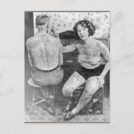 Die Lady Tattoo Artist Postkarte