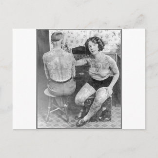 Die Lady Tattoo Artist Postkarte