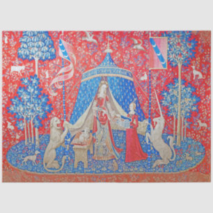Die Lady und die Unicorn / A Mon Seul Desir Seidenpapier