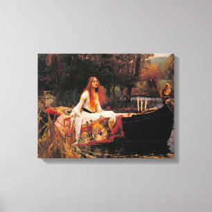 Die Lady von Shalott (mittelalterliche Schönheit) Leinwanddruck