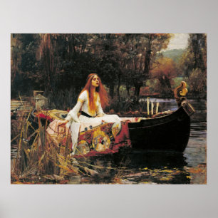 Die Lady von Shalott von John William Waterhouse Poster