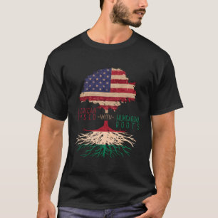 Die Länderflagge Amerikas und Ungarns wurzelt in d T-Shirt