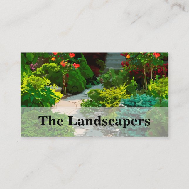 Die Landscaper-Visitenkarte Visitenkarte (Vorderseite)
