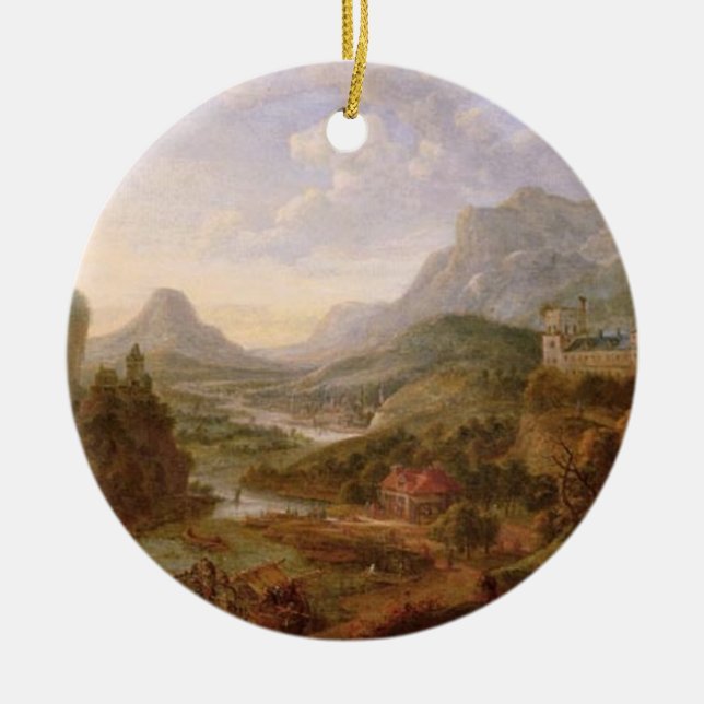 Die Landschaft des Rheins Keramikornament (Vorne)