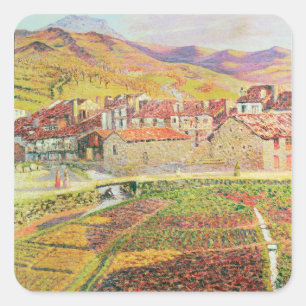 Die Landschaft Quadratischer Aufkleber