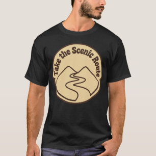 Die landschaftlich reizvolle Retro-Straßen-T-Shirt T-Shirt