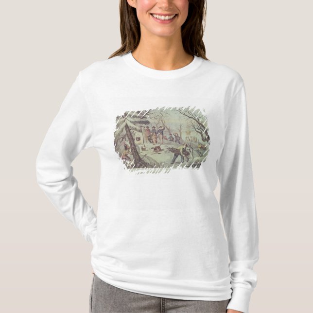 Die Landung der Pilger bei Plymouth T-Shirt (Vorderseite)