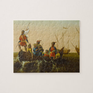 Die Landung von Columbus, c.1837 (Öl auf Leinwand