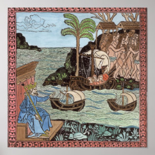 Die Landung von Columbus Poster