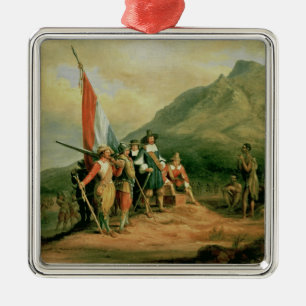 Die Landung von Jan. van Riebeeck Silbernes Ornament