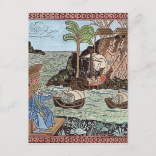 Die Landung von Kolumbus Postkarte