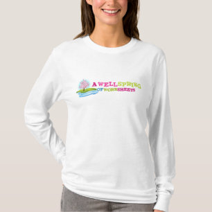 Die lange Hülsen-weißes T-Shirt der Frauen mit