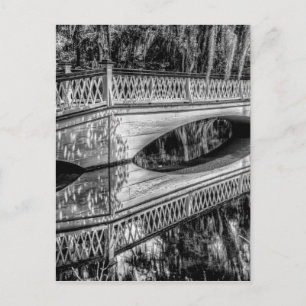 Die lange weiße Brücke (b&w).jpg Postkarte