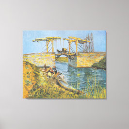 Die Langlois-Brücke in Arles mit Frauen waschen Leinwanddruck