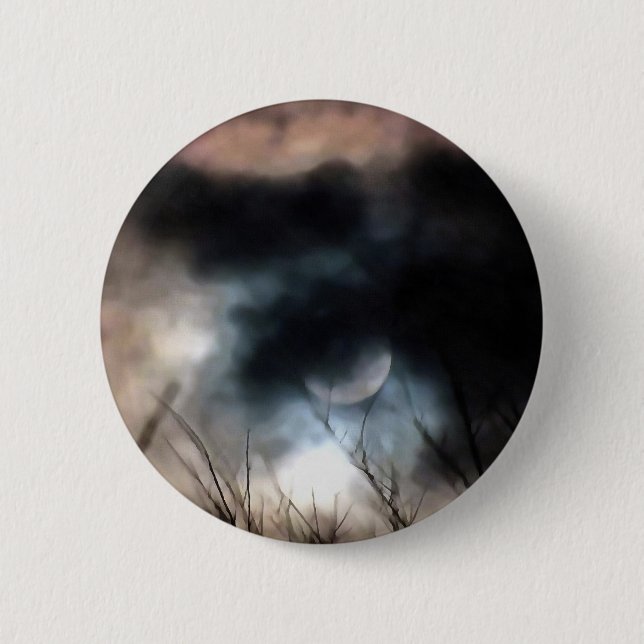 Die längste nächtliche Wintersolstik Kunst Button (Vorderseite)