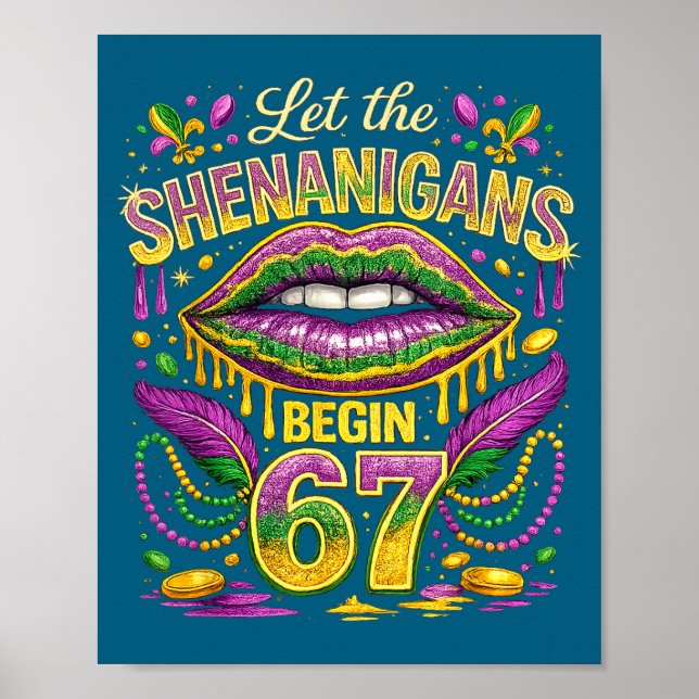 Die Las-Shenanigans beginnen 67 Mardi Poster (Vorne)