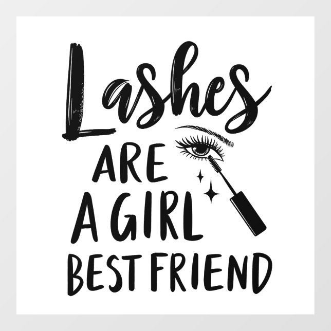 Die Lashes sind die Hauptgerichte, die sich in der Fensteraufkleber (Blatt)