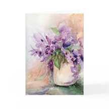 Die Lavendel-Glas-Gruß-Karte