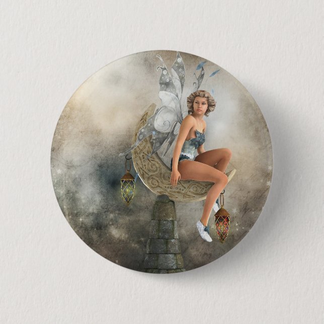 Die Lazy Moon Fairy Button (Vorderseite)
