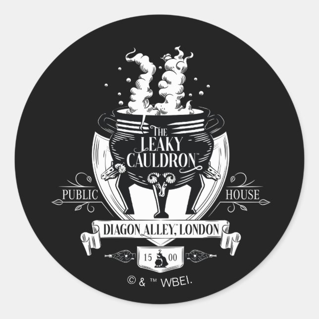 DIE LEAKY CAULDRON™-Shop-Grafik Runder Aufkleber (Vorderseite)