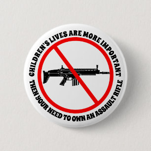 Die Leben-Antigewehr-Knopf der Kinder Button