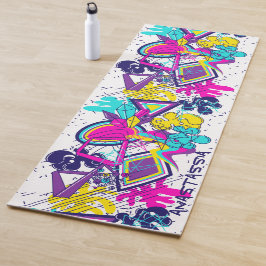 Die lebendige Graffiti Kunst mit Individuelle Name Yogamatte