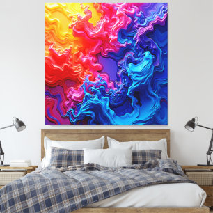 Die lebendige Kunst der Farbfusion Leinwanddruck