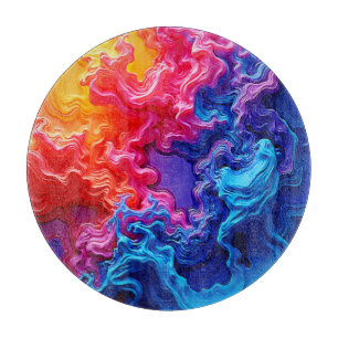 Die lebendige Kunst der Farbfusion Schneidebrett