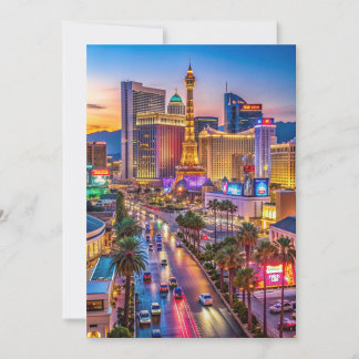 „Die lebendige Las Vegas Strip bei Sonnenuntergang Karte