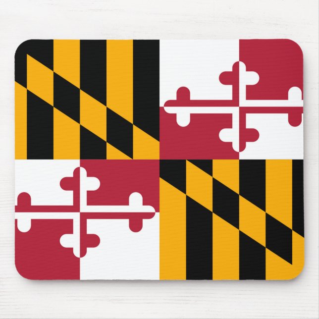 Die lebendige Maryland-Staatsflagge Mousepad (Vorne)