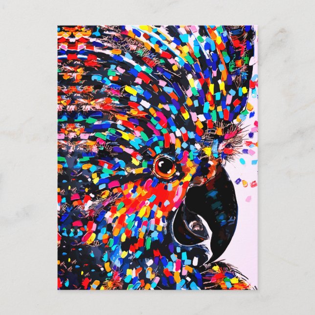 Die lebendige Tropical Bird Wall Art in Expression Postkarte (Vorderseite)