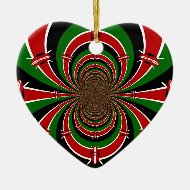 Die lebendige Vision Kenias spiegelt die kenianisc Keramik Ornament (Vorne)