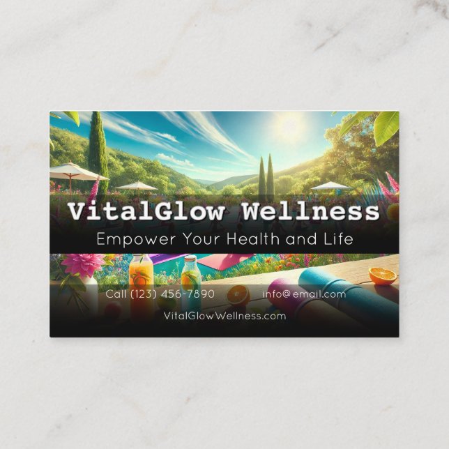 Die lebendige Wellness-Business-Karte beleben Ihre Visitenkarte (Rückseite)