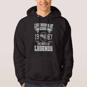 Die Lebensdauer beginnt mit 35 Jahren 1987, als di Hoodie