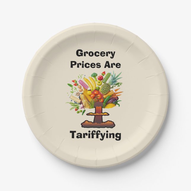 Die Lebensmittelpreise sind Pappteller (Vorderseite)