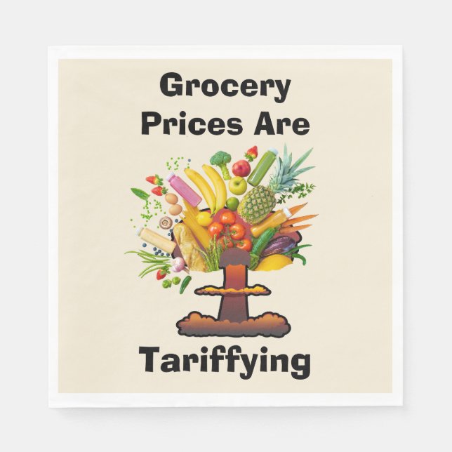 Die Lebensmittelpreise sind Serviette (Vorderseite)