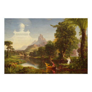 Die Lebensreise: Jugend, 1842 (Öl auf Leinwand) Poster
