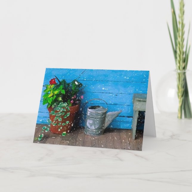 Die leere Grußkarte des Bauernhauses Karte (Vorderseite)