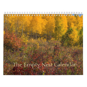 Die leere Nest-Kalender-Herbst-Abdeckung Kalender