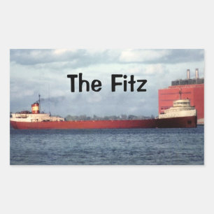 Die legendäre S.S. Edmund Fitzgerald Rechteckiger Aufkleber