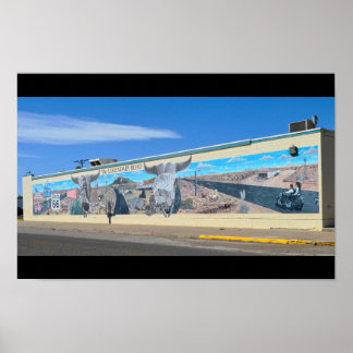 "Die legendäre Straßenmalerei, Route 66, Tucumcari Poster