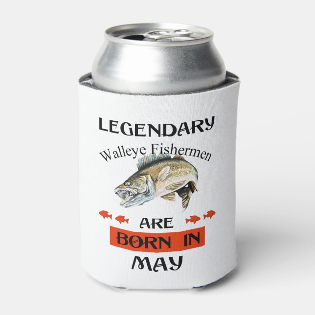 Die legendären Walleye-Fischer sind im Mai Geboren Dosenkühler (Kanne Vorderseite)
