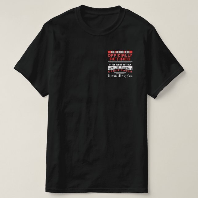 Die Legende hat das komische Ruhestand offiziell w T-Shirt (Design vorne)