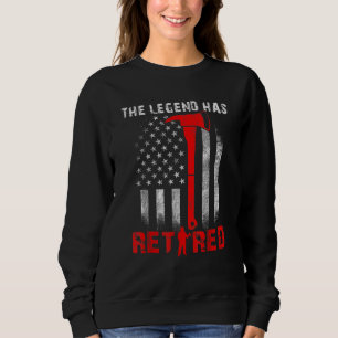 Die Legende hat die amerikanische Flagge Feuerwehr Sweatshirt