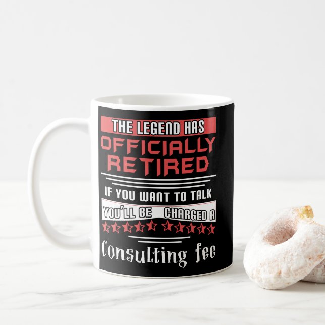 Die Legende hat die Beratungsgebühr offiziell wied Kaffeetasse (Mit Donut)