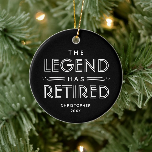 Die Legende hat die Personalisierte Moderne zurück Keramik Ornament (Baum)