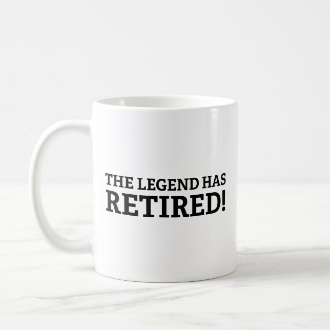 Die Legende hat die Tasse des Kaffees gelüftet (Links)