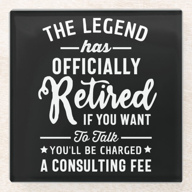 Die Legende hat sich amtlich erschöpft, wenn Sie G Glasuntersetzer (Vorderseite)